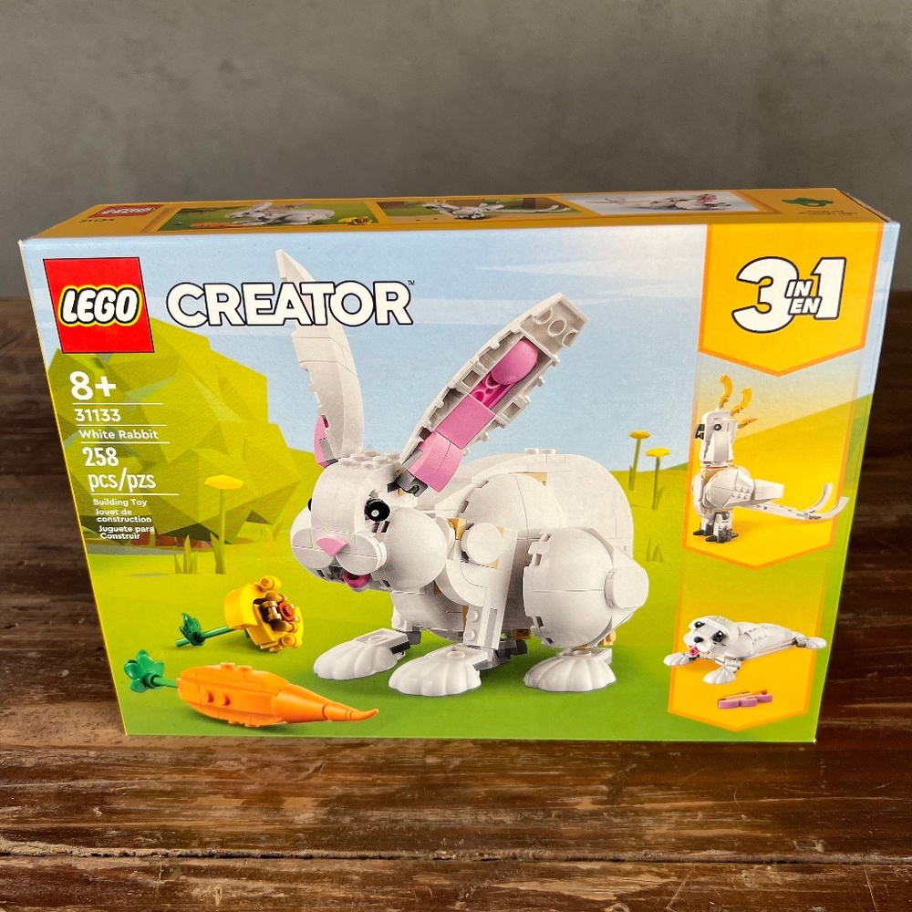 LEGO 3 IN 1 WHITE RABBIT 31133 BRAND NEW/SEALED 258 PIECES